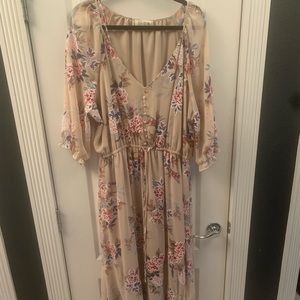 NWT: Ankle length flower dress